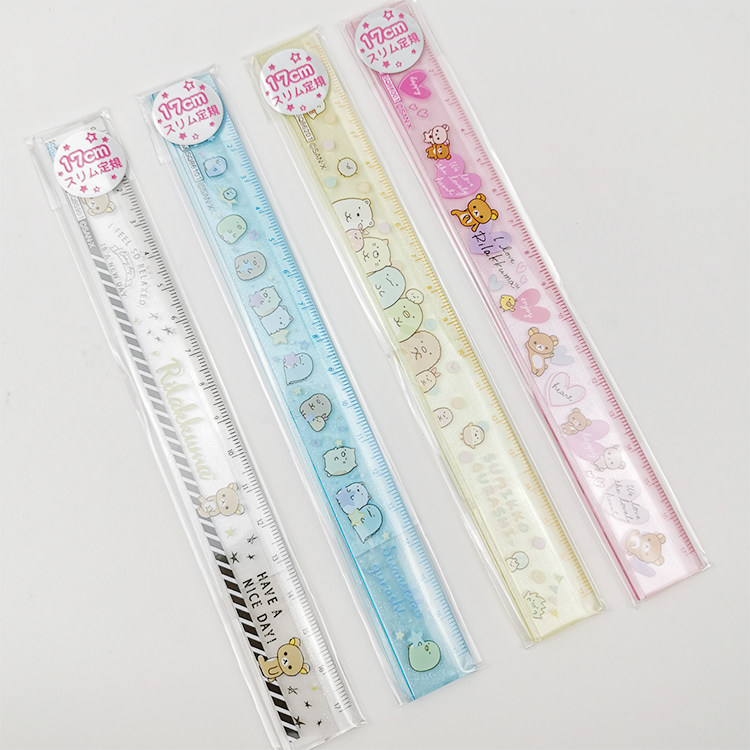 Japan SAN-X Easy Bear Corner Bio Limited Paragraph 17CM Transparent Ruler Cute Cartoon Teenage Girl Hearts Ruler