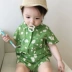 Hàn Quốc mùa hè 1 nam và nữ baby daisy phong cách phương tây áo phông phù hợp với trẻ em sinh nhật đầu tiên quần áo lưới màu đỏ hai mảnh - Phù hợp với trẻ em Phù hợp với trẻ em