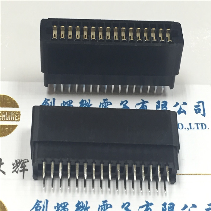 NDK TAT Noguchi Bus Socket S-32M-2 54-5 32P 2 54 Gold Finger Slot No Ears