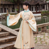Childrens ancient costume Hanfu boys autumn and winter 2021 new high-end Chinese Tang costume ancient Knight Knight suit young men
