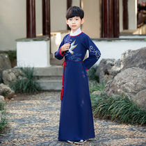 Boys Hanfu Autumn and Winter Round Neck Robe New Original Ancient Costumes