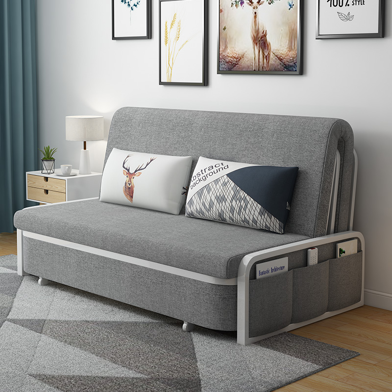 Foldable sofa bed dual-purpose folding bed sofa integrated multi-functional simple small apartment small sitting and lying retractable bed