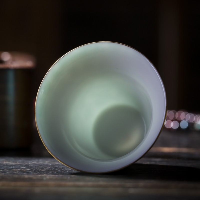 Jingdezhen ceramic bowl tea admiralty cup powder enamel paint pick flowers single sample tea cup master cup kung fu tea cups