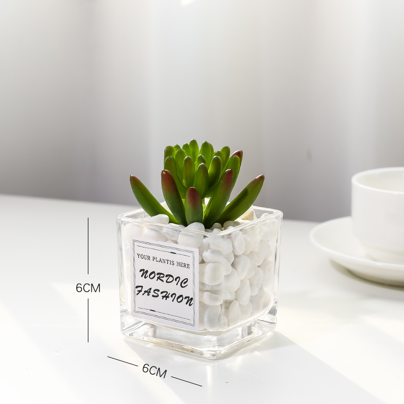 Dark Red Mini Snow Lotussimulation Green plants small pot office desktop a decoration Mini cactus Succulent decorate artificial flower a living room Ornaments