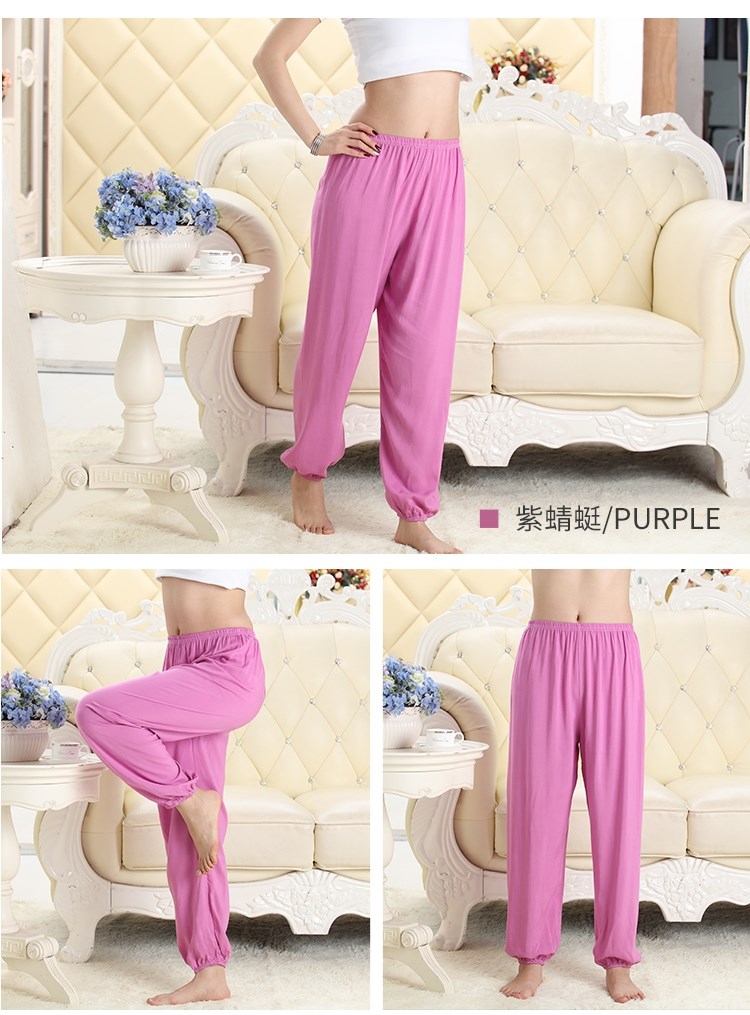 Người đàn ông gầy và nhẹ người lớn ngủ quần cotton mỏng cậu bé lớn màu đen nhà quần cotton lụa cũ cotton và lanh siêu quần ngủ nam