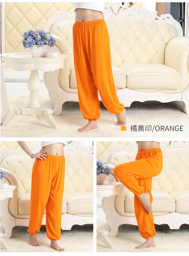 Người đàn ông gầy và nhẹ người lớn ngủ quần cotton mỏng cậu bé lớn màu đen nhà quần cotton lụa cũ cotton và lanh siêu quần ngủ nam