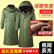 Army winter army coat for men and women new winter velvet thickened windproof old-fashioned Northeast Army cotton green coat