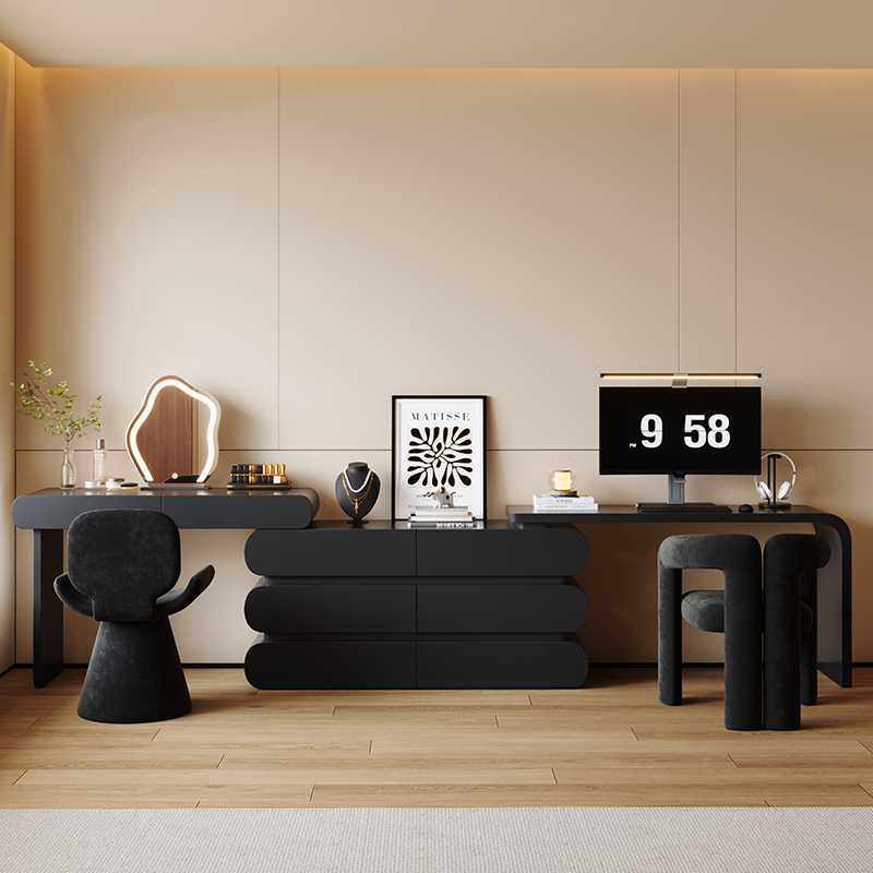 Dressing Table and Drawer Cabinet Integrated Bedroom Simple Modern Computer Desk Solid Wood Desk Bedside Cabinet Corner Makeup Storage Cabinet Dressing Table and Drawer Cabinet Integrated Bedroom Simple Modern Computer Desk Solid Wood Desk Bedside Cabinet Corner Makeup Storage Cabinet
