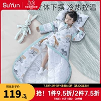 Хлопковый универсальный спальный мешок для новорожденных на четыре сезона, увеличенная толщина