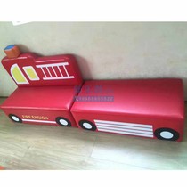 Fire truck sofa combination kindergarten early education center childrens cartoon style small sofa back seat Mijizai