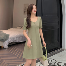 Blue Language Big Code Women Dress Fat Sister Mm Elegant Temperament Cardioletto Dress 2022 Summer New Cover a dress