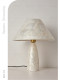French-Style Vintage Creative Shell-Shaped Solid Wood Table Lamp for Bedroom, Study, and Living Room, Cream-Style Ambiance Table Lamp