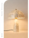 French-Style Vintage Creative Shell-Shaped Solid Wood Table Lamp for Bedroom, Study, and Living Room, Cream-Style Ambiance Table Lamp
