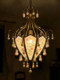 French-Style Vintage All-Copper Enamel Printed Glass Pearl Chandelier for Bedroom and Dining Room, American Country-Style Decorative Lighting