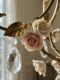Creative Ceramic Rose Crystal Chandelier for Living Room, Bedroom, Dining Room, Vintage-Style Personalized Dressing Room Decorative Lighting