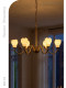 French Retro Ceramic Magnolia Flower Chandelier Creative Flower Bedroom Dining Room Designer Decorative Lighting Fixtures