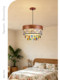 Medieval Style Creative Colorful Crystal Fabric Chandelier Bedroom Dining Room Lamp Nanyang Style Retro Bohemian Chandelier