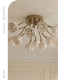 French Retro Creative Ceramic Magnolia Ceiling Lamp for Living Room, Bedroom, Dining Room, Designer High-End Lighting Fixtures