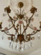 Creative Ceramic Rose Crystal Chandelier for Living Room, Bedroom, Dining Room, Vintage-Style Personalized Dressing Room Decorative Lighting