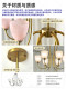 Decc French-Style Pink Glass Living Room Chandelier American Vintage Dining Room Lamp Master Bedroom Lighting Fixtures