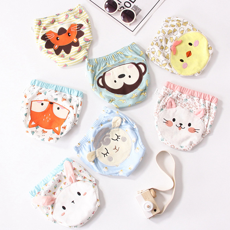 Baby study pants such as toilet training pants Cartoon Sepals Urinals Pants Washable Toddler Practice Underwear Diaper Pant Pants Climbing Pants