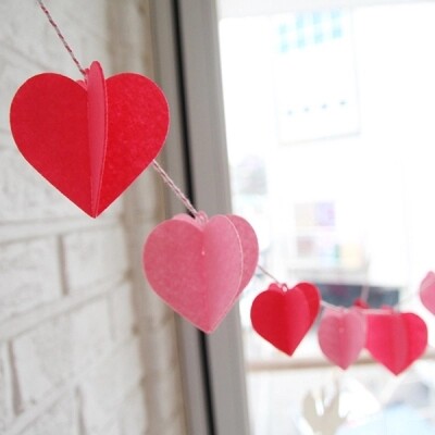 Wedding Wedding House Arrangement Love 3D Stereoloving Birthday Party Placement Courtable White Decoration Heart-shaped Pull Bar