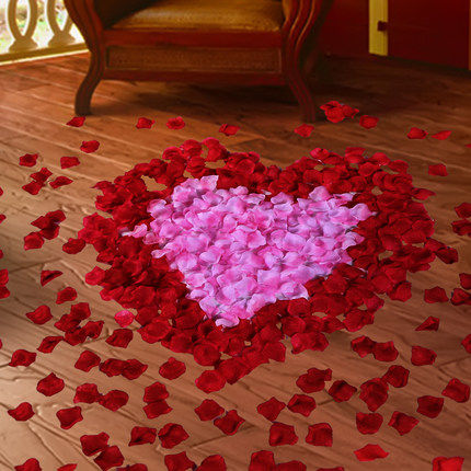 Wedding Wedding Celebration Petals Simulation Petal Rose Petal Arrangement Manufacture Romantic Wedding House Placement Birthday Romantic Table White