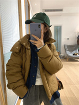 Zhou Wood apit 90 white duck down short hooded casual loose solid color warm down jacket jacket 20 winter