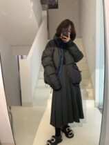 Zhou Mu Wood chao light but warm 90 white duck down thick wind loose stand collar down jacket 2020 Winter new female