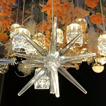 Wedding props 10 umbrellas tandem crystal flowers sea urchandelier acrylic hanging lights wedding Air ceiling decoration