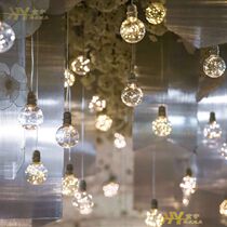 New wedding props Dragon ball chandelier hanging lamp star light bulb wedding stage layout background decorative light