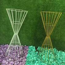 2016 new wedding props golden table flower Road Guide table set up road guide iron road guide shelf flower arrangement road guide
