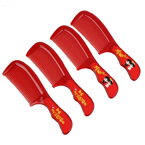 Свадебные принадлежности женщина приданое красное расческа Airbao Comb Fests Fests Dragon и Phoenix Double счастье