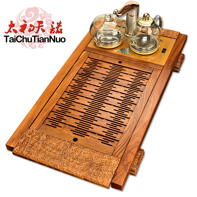 The beginning day, fully automatic four purple sand tea set and kung fu suit annatto cloudworld hua limu tea tea tray