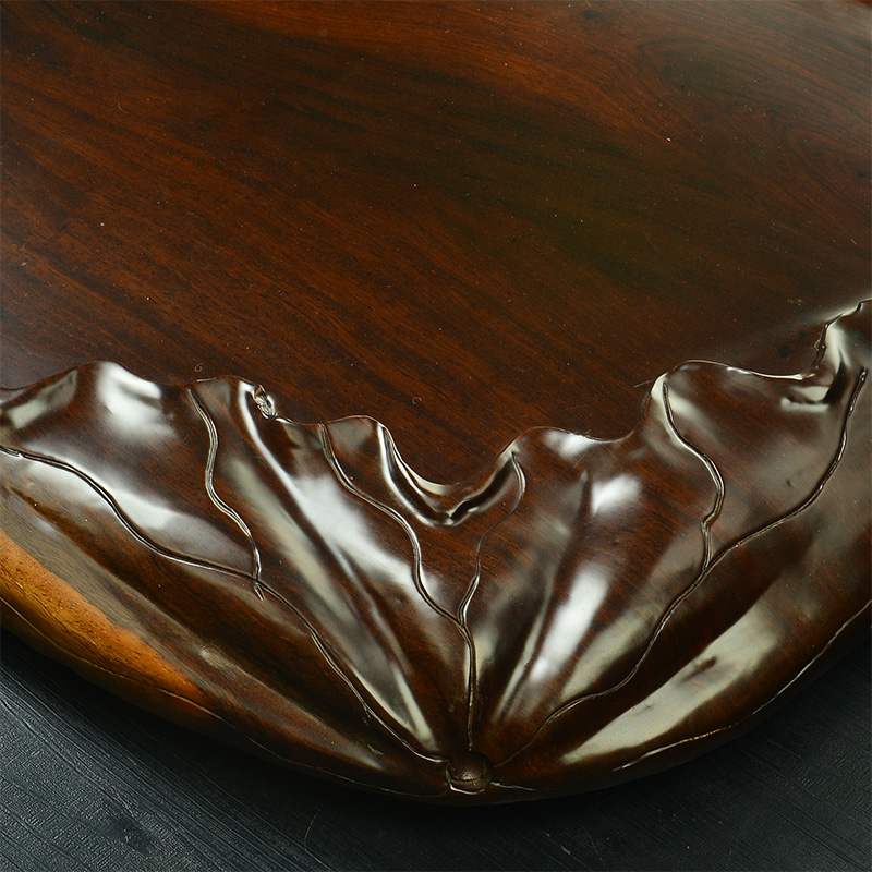 The beginning day, The porcelain of a complete set of kung fu tea set ebony wood annatto tea tray was Japanese tea tea tea art
