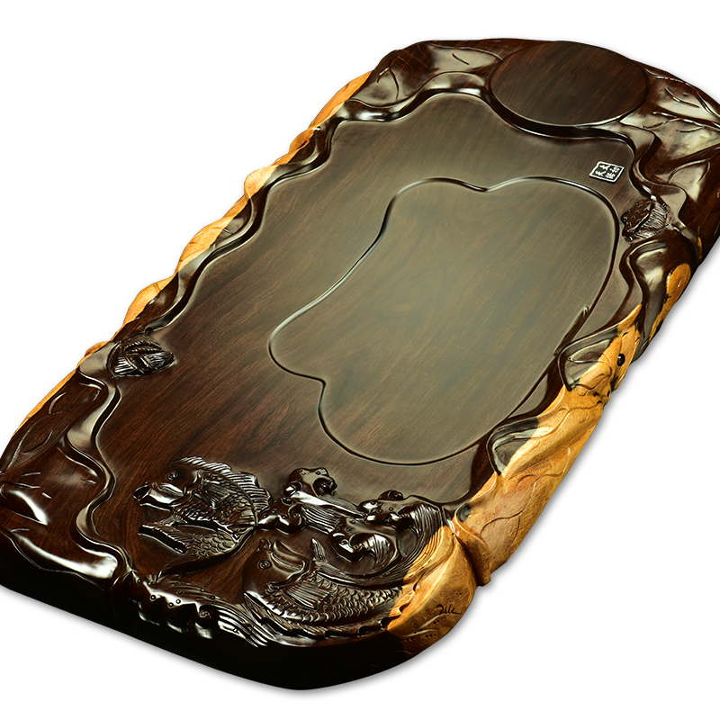 The beginning day, kung fu tea set tea tray was solid wood ebony purple sand tea tea sets tea sea kung fu tea set