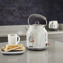 Net red kettle UK imported TOWER retro 1 7L electric kettle (black and white marble)