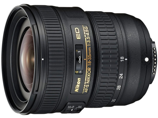 Nikon AF-S 18-35 mm f 3.5-4.5G ED 18-35G Ống kính SLR góc bạc rộng mới