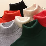 Áo len cashmere chống hở mùa nữ cao cổ áo thun đoạn ngắn mùa thu và mùa đông kích thước lớn đan lỏng len đáy áo len mỏng