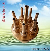 Copper nozzle 3 inch center straight upper spray head universal water column pool building fountain DN80 water view landscape spray head