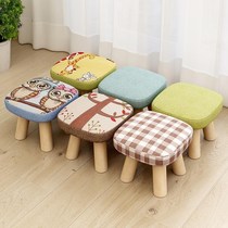 Small stool Home Strong Durable Solid Wood Small Chair Tea Table Next To Wooden Bench Children Round Stool Short Bench Swap stool