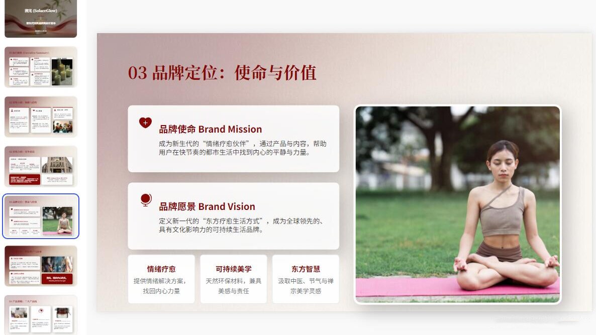 图片[3]-C1157暗红色新生代消费品牌商业计划书PPT模板消费品牌创业融资计划书-简创库网