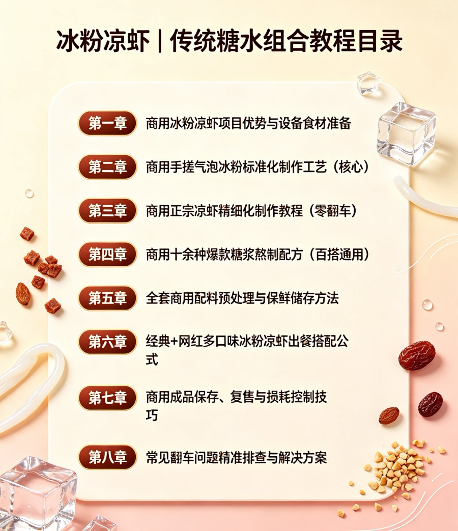 图片[2]-L85954冰粉凉虾｜传统糖水组合 多口味配料搭配全套教学-简创库网