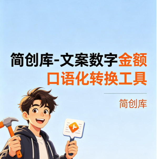 数字金额口语化转换工具-简创库,一键解决数字念稿生硬、文案不口语化问题-简创库网