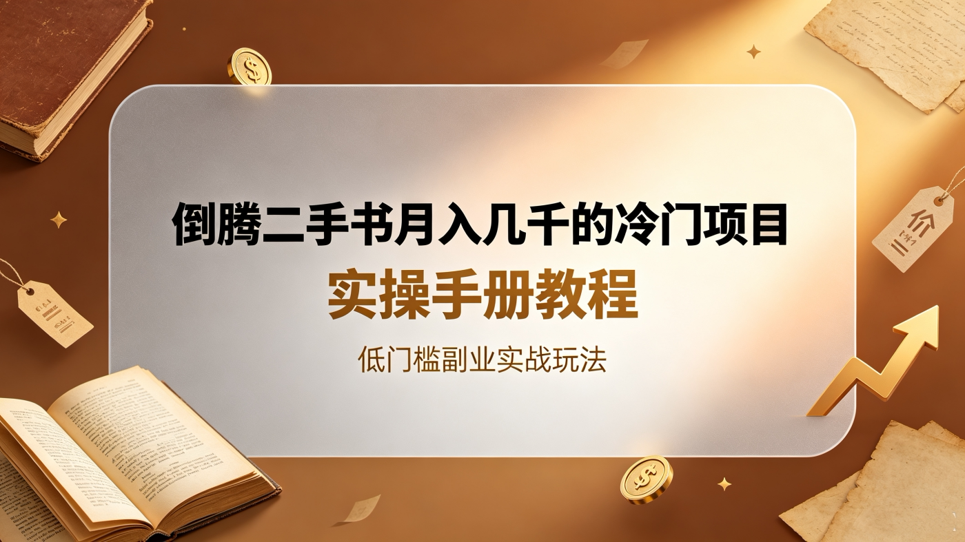 图片[1]-M658120倒腾二手书（实操手册教程）-简创库网