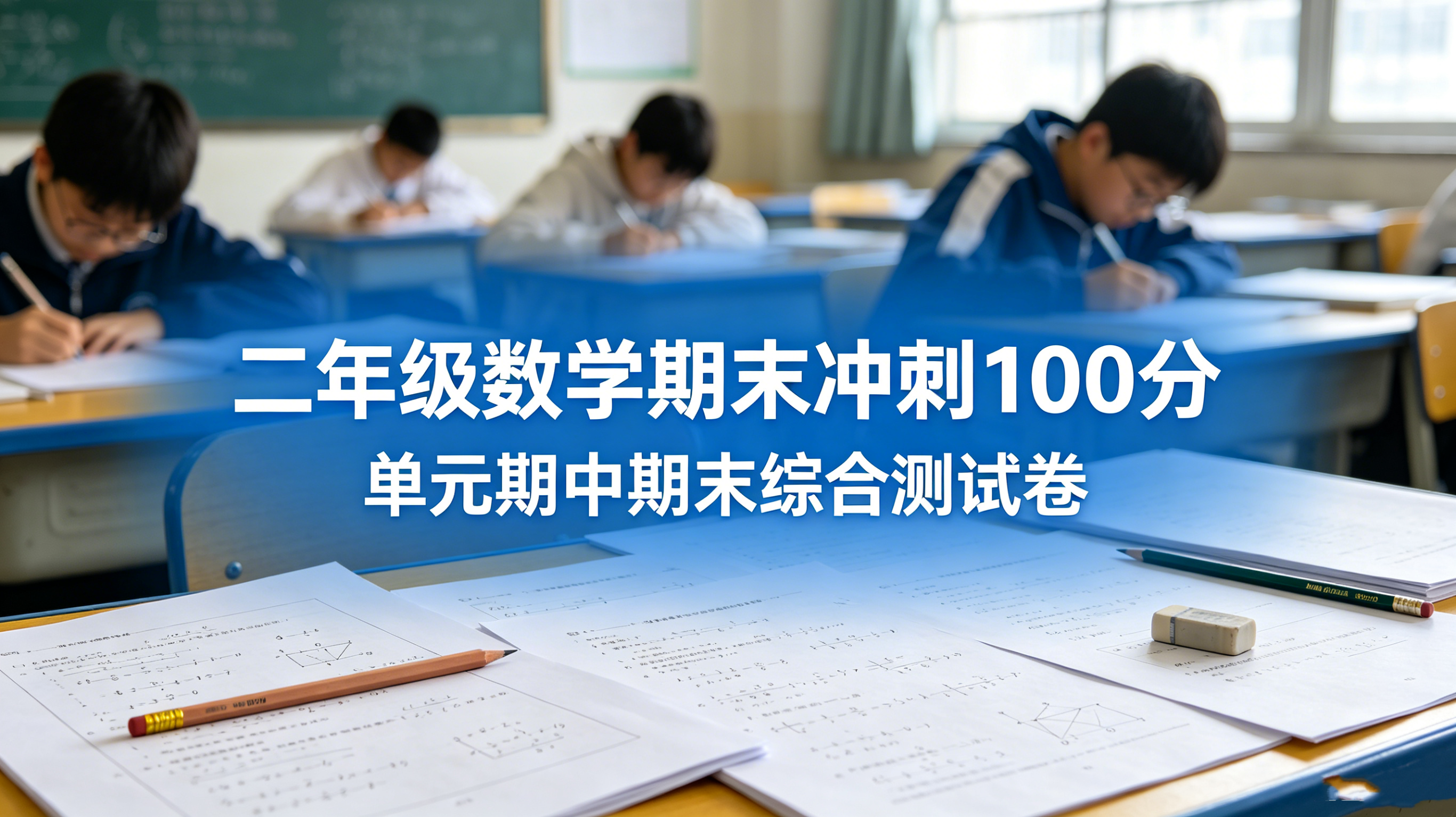 G8483二年级数学期末冲刺 100 分 单元期中期末综合测试卷-简创库网