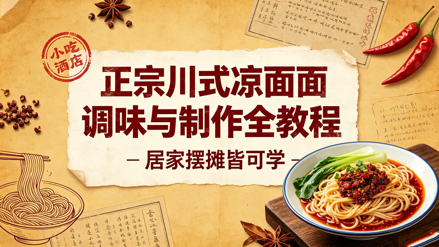 L25953正宗川式凉面调味与制作全教程 居家摆摊皆可学-简创库网