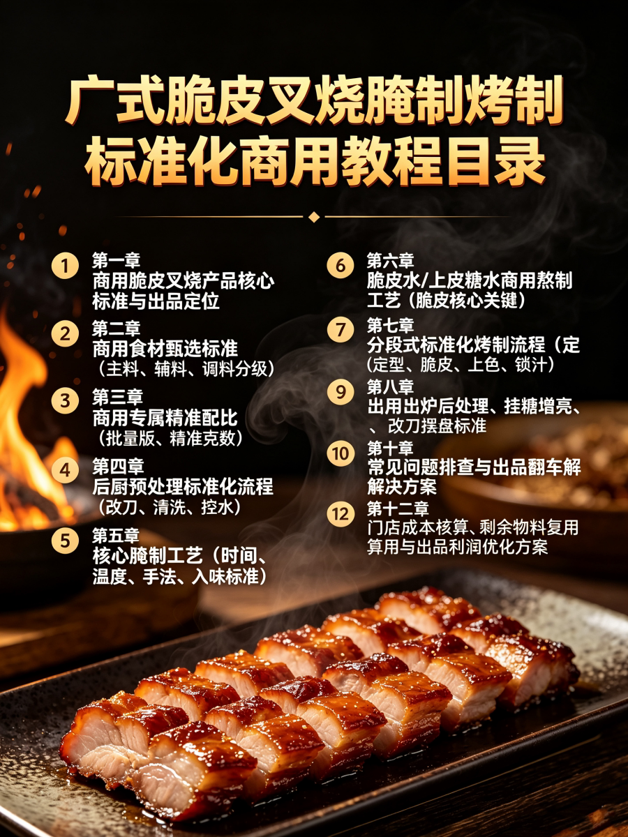 图片[2]-L25958广式脆皮叉烧腌制烤制标准化商用教程-简创库网