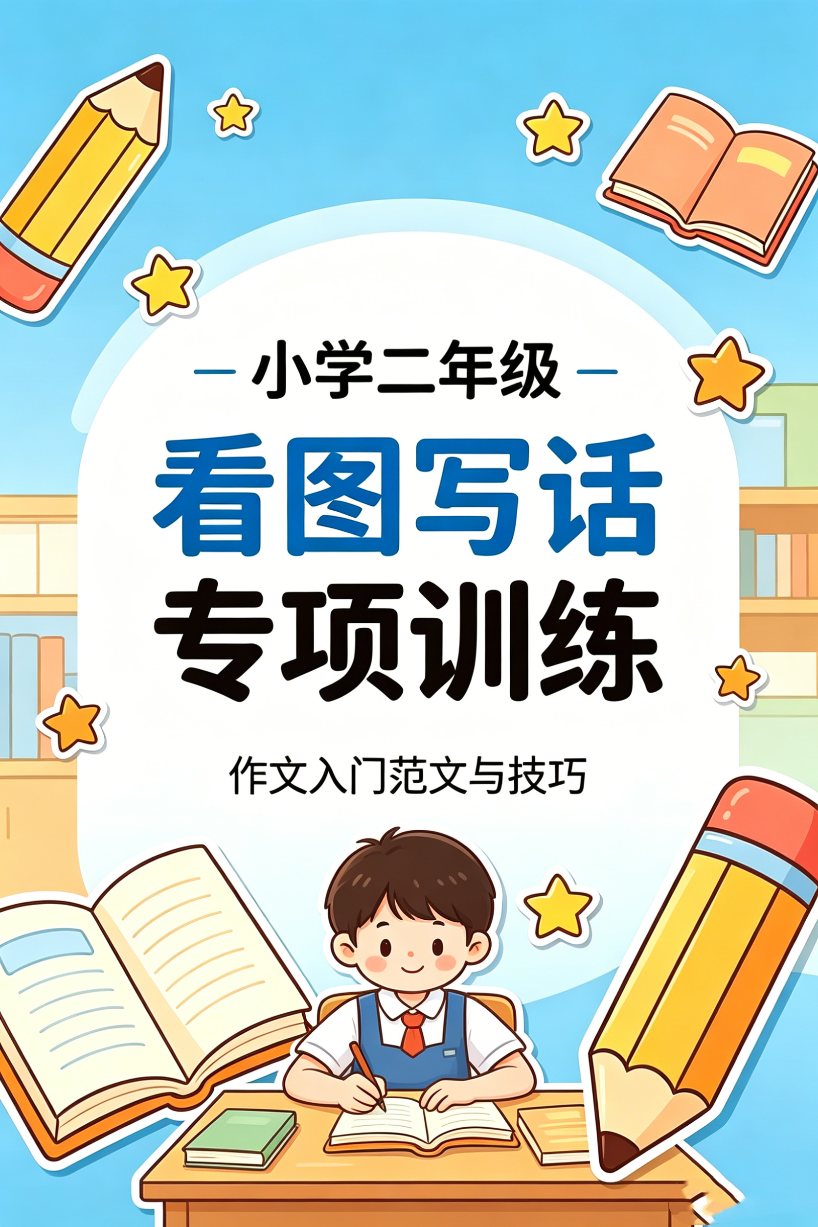 G7453小学二年级看图写话专项训练 作文入门范文与技巧-简创库网