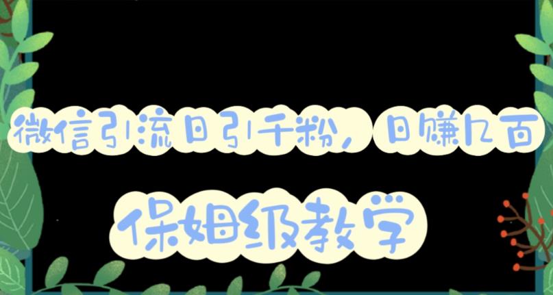 图片[1]-微信互推圈半自动引流【视频教程】矩阵操作日引千人-暗冰资源网